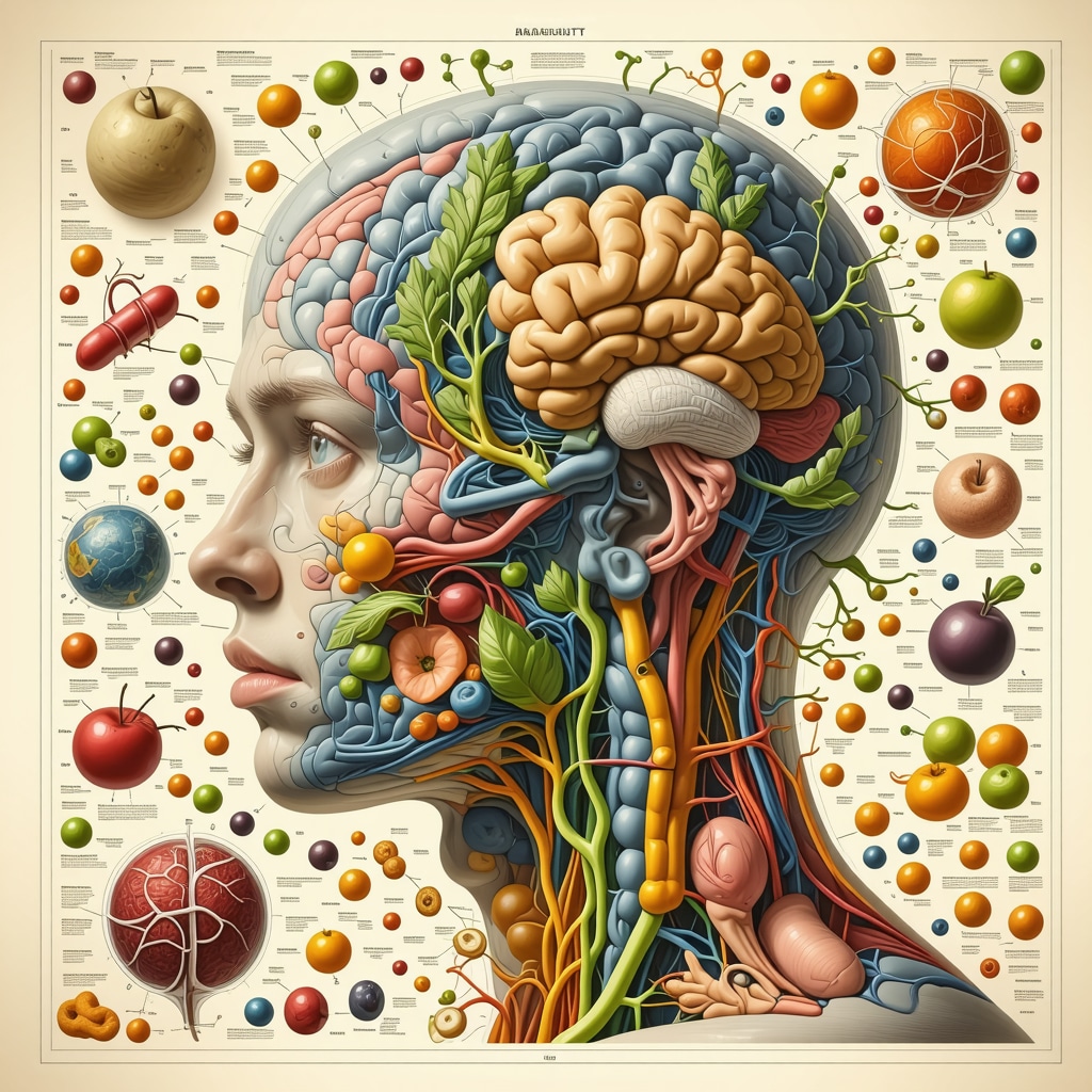 Diagram illustrating metabolic pathways influenced by micronutrients, circadian nutrition, neuroendocrine signals, and gut microbiome in semaglutide treatment