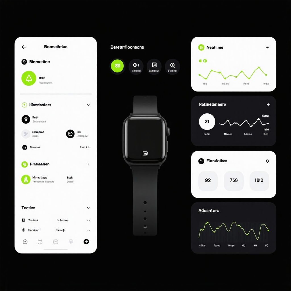 Futuristic digital health dashboard showing biometric data, medication timing, and tailored nutrition plans