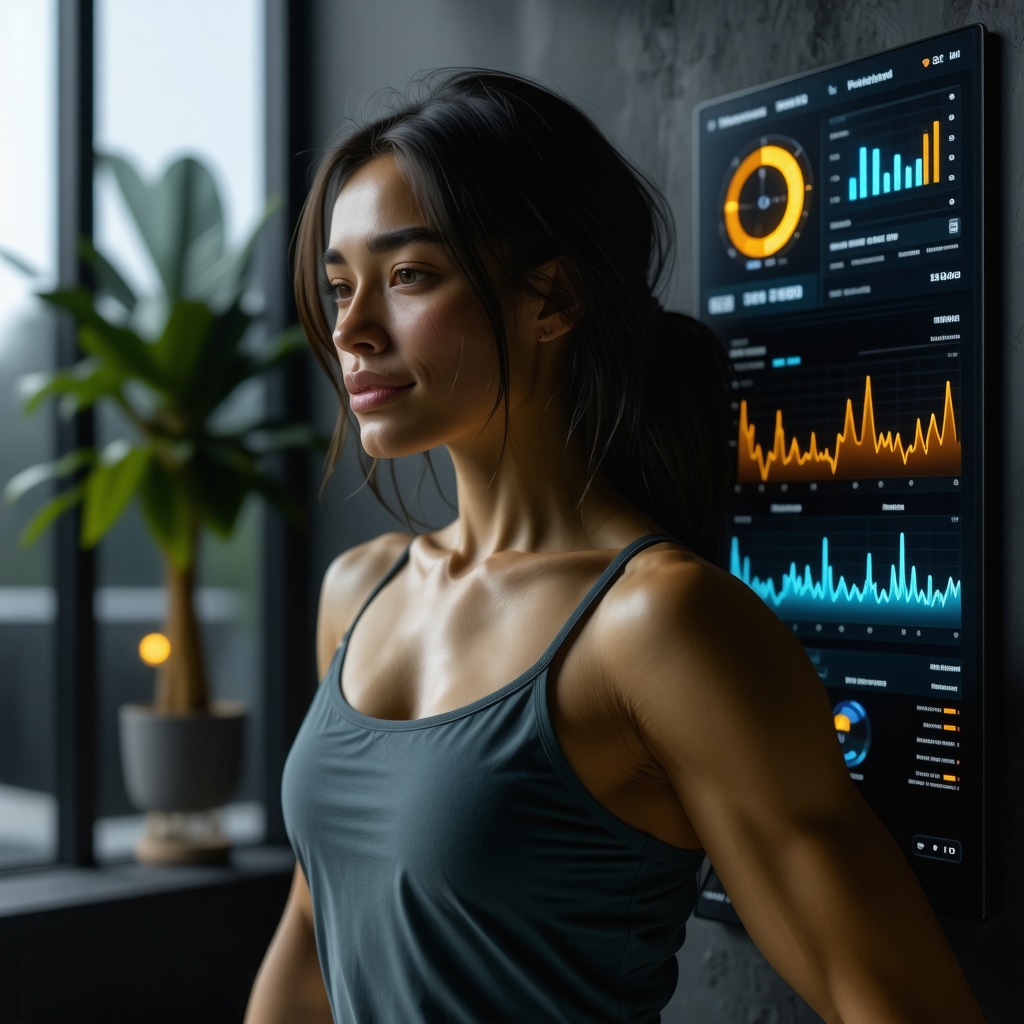 Digital dashboard showing real-time metabolic data and AI analytics for weight loss therapy