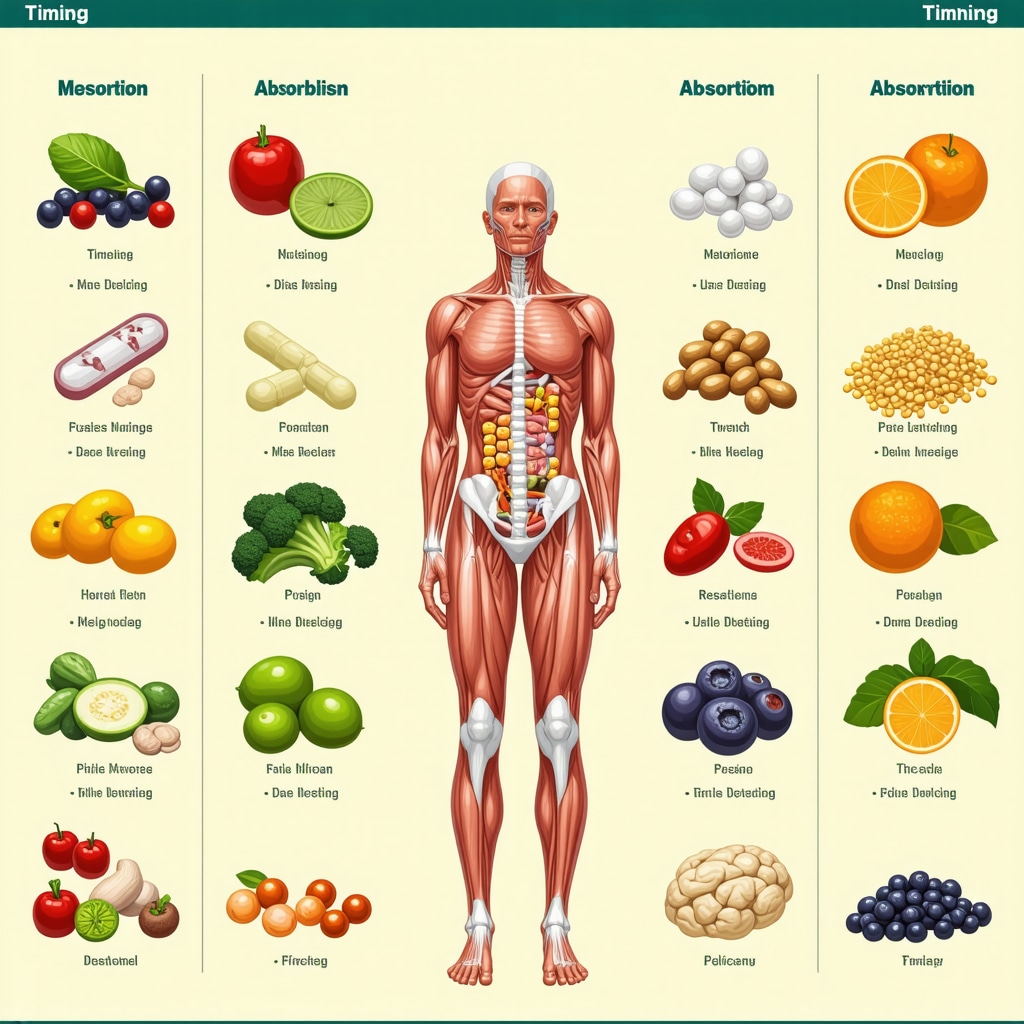 Diagram showing nutrient and weight loss medication interactions affecting absorption and metabolism
