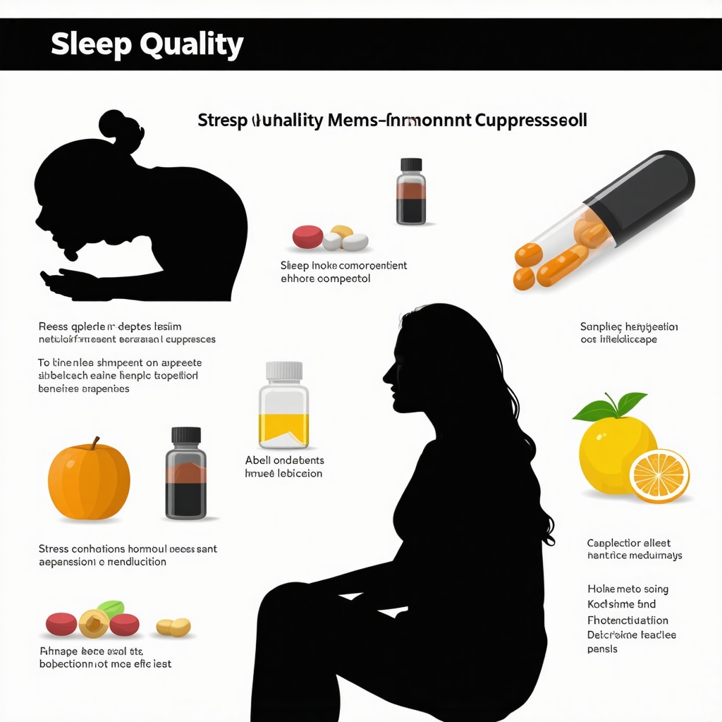 Diagram illustrating how sleep and stress influence appetite suppressant effectiveness and weight loss