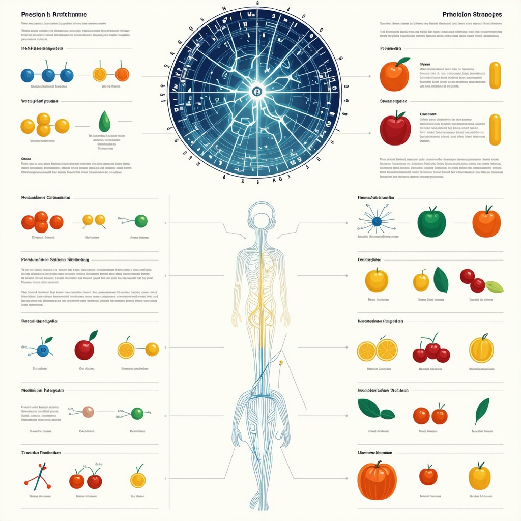 Infographic depicting the integration of circadian biology, microbiome modulation, and personalized nutrition to optimize weight loss medication effectiveness