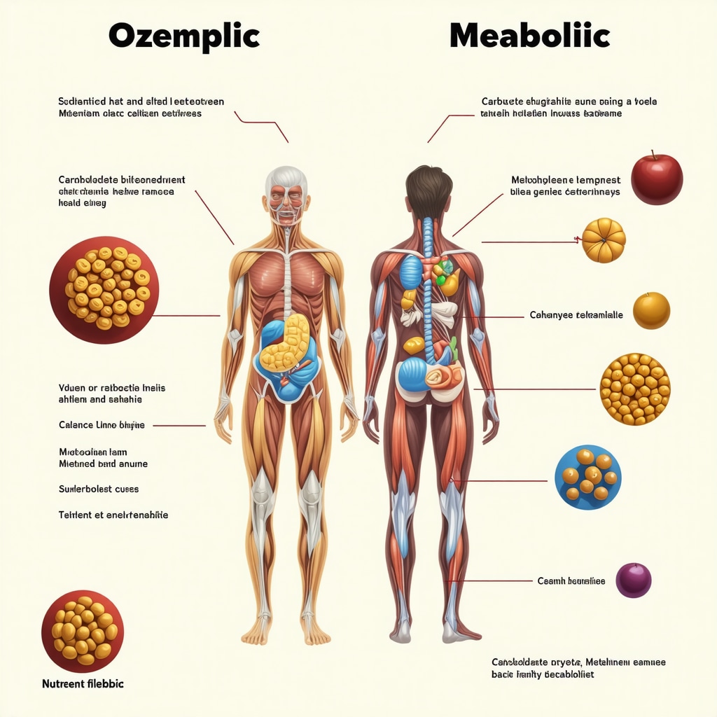 Infographic depicting metabolic flexibility and nutrient timing to enhance Ozempic effectiveness