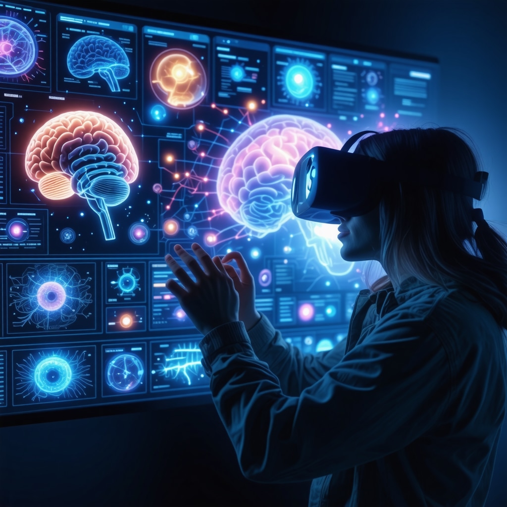 Digital visualization of personalized gut microbiome data and brain appetite control pathways with VR interaction