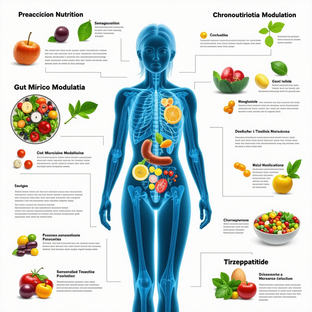Infographic showing personalized nutrition strategies enhancing weight loss medication effectiveness