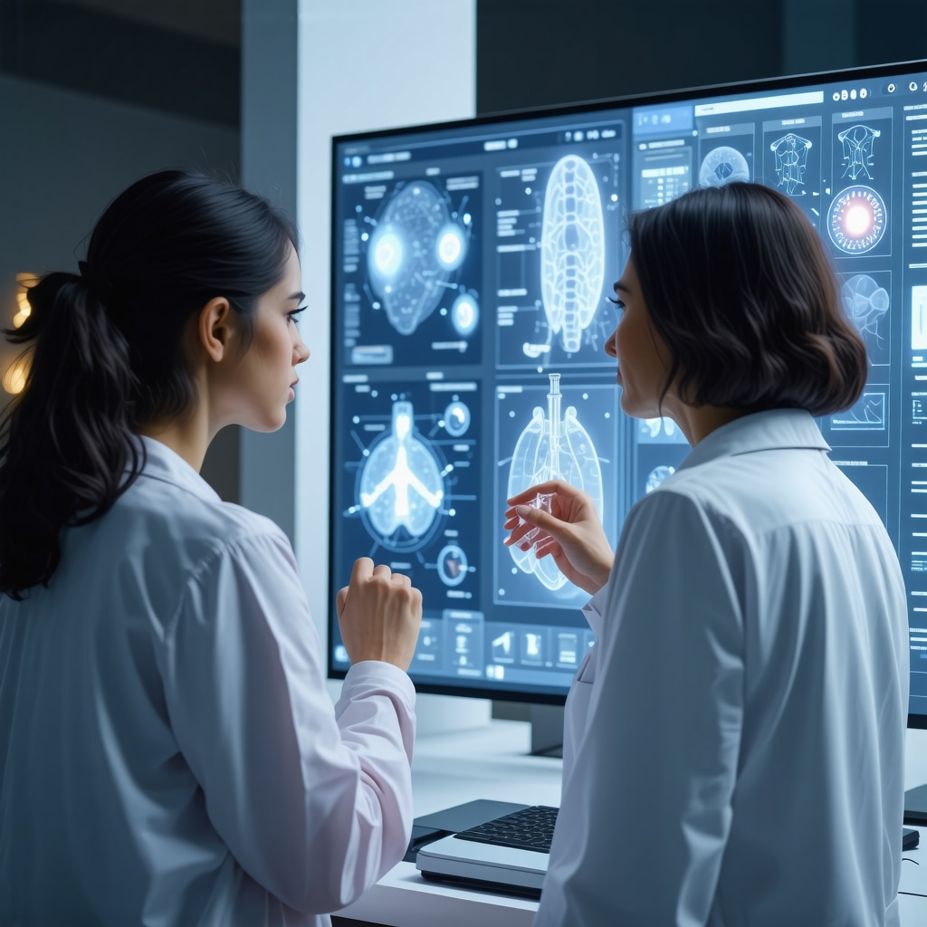Healthcare professional and patient reviewing AI-driven metabolomic and epigenetic data for personalized weight loss injection nutrition
