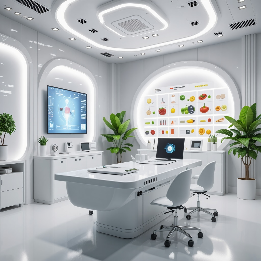 A modern healthcare setting with digital technology for personalized weight management