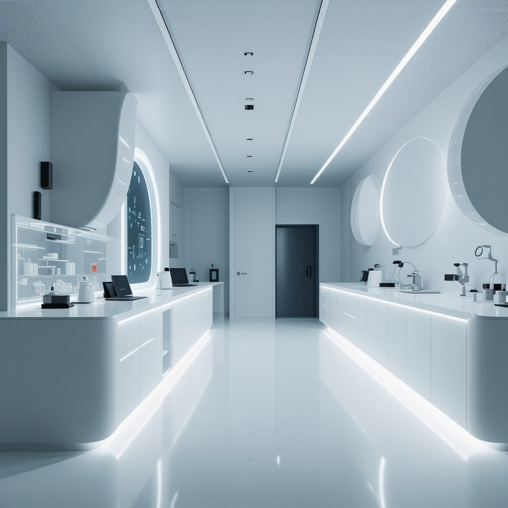High-tech laboratory with scientists analyzing genetic and metabolic data for personalized weight management.
