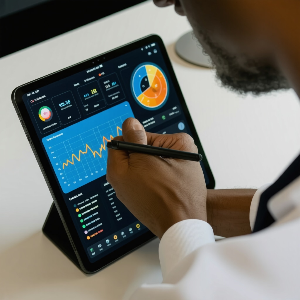 Person analyzing health data on digital device for personalized weight loss strategies.