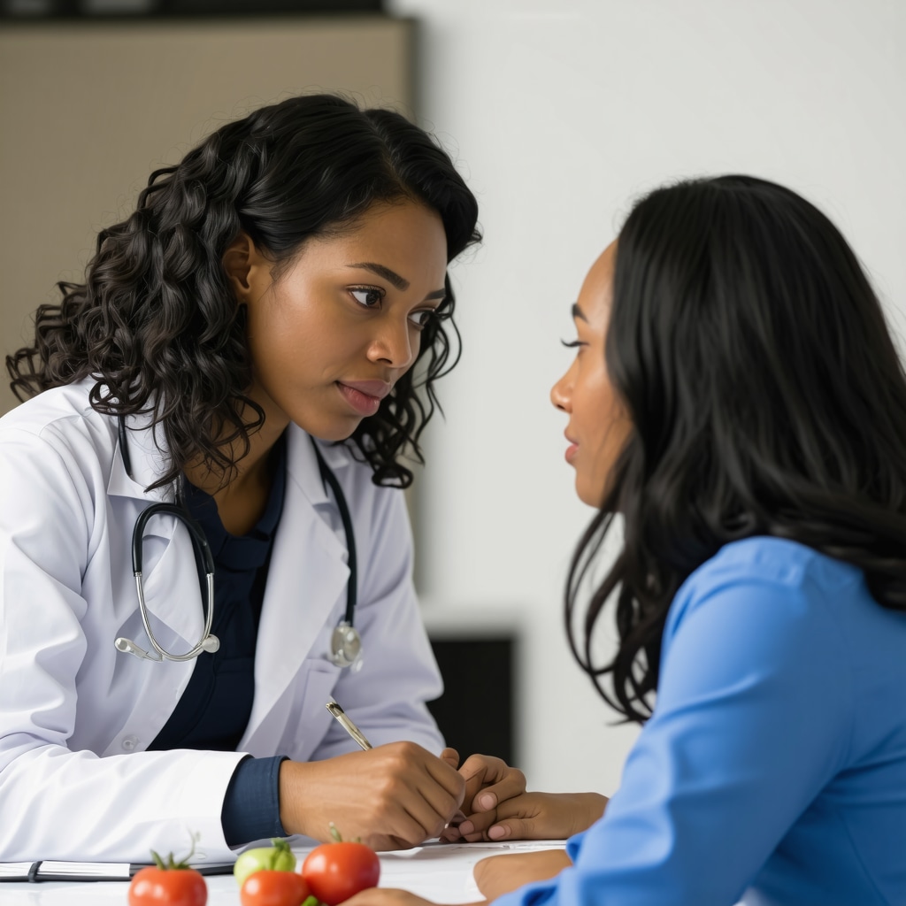 Nutritionist discussing personalized diet plans with patient