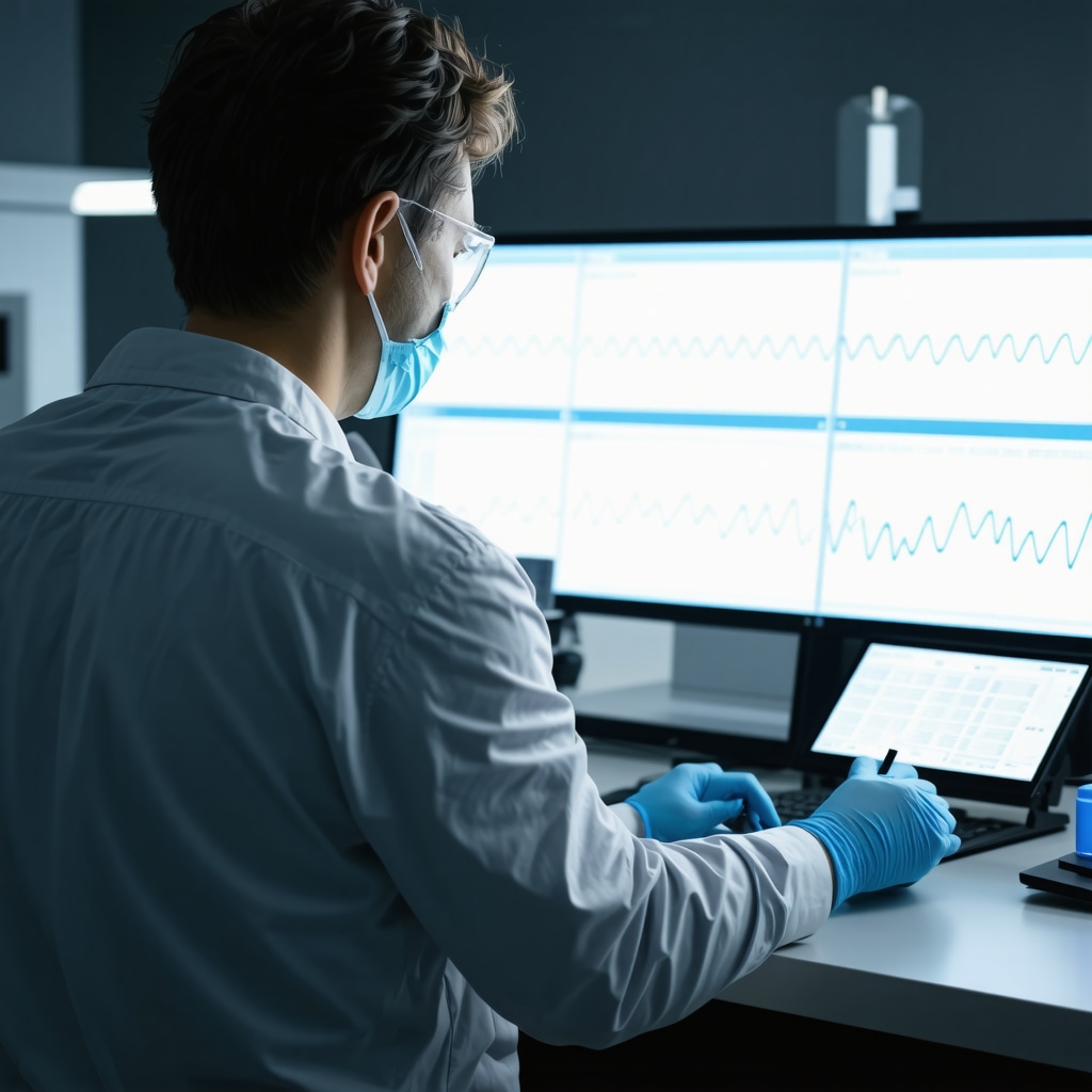 Genetic testing and metabolic profiling for personalized weight loss plans in a high-tech lab.