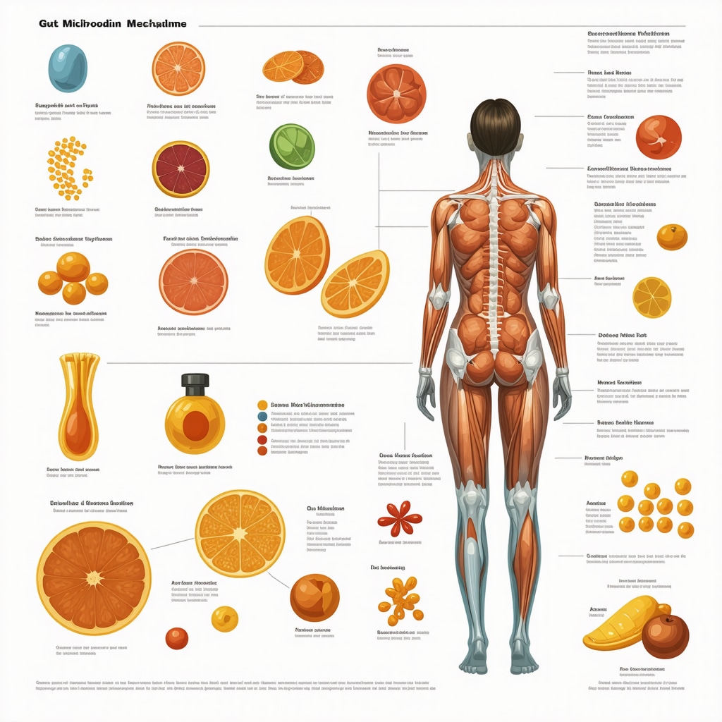 Infographic showing gut microbiome, circadian rhythm, and weight loss medication interactions