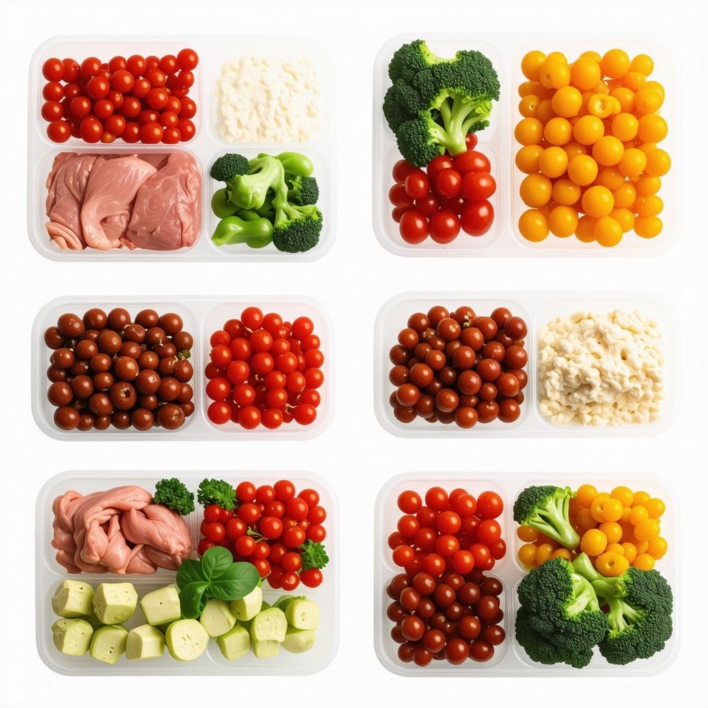 Colorful healthy meal prep with vegetables and lean proteins for weight management.