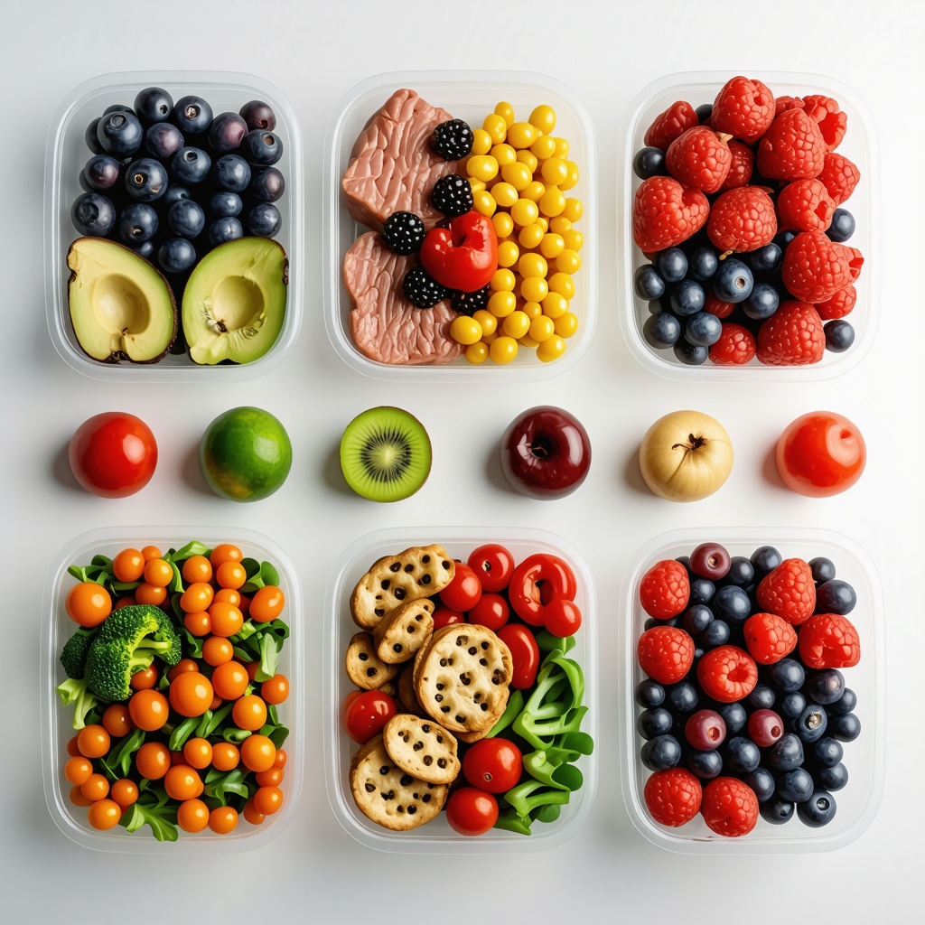 Plate of nutritious food with proteins, vegetables, and healthy fats