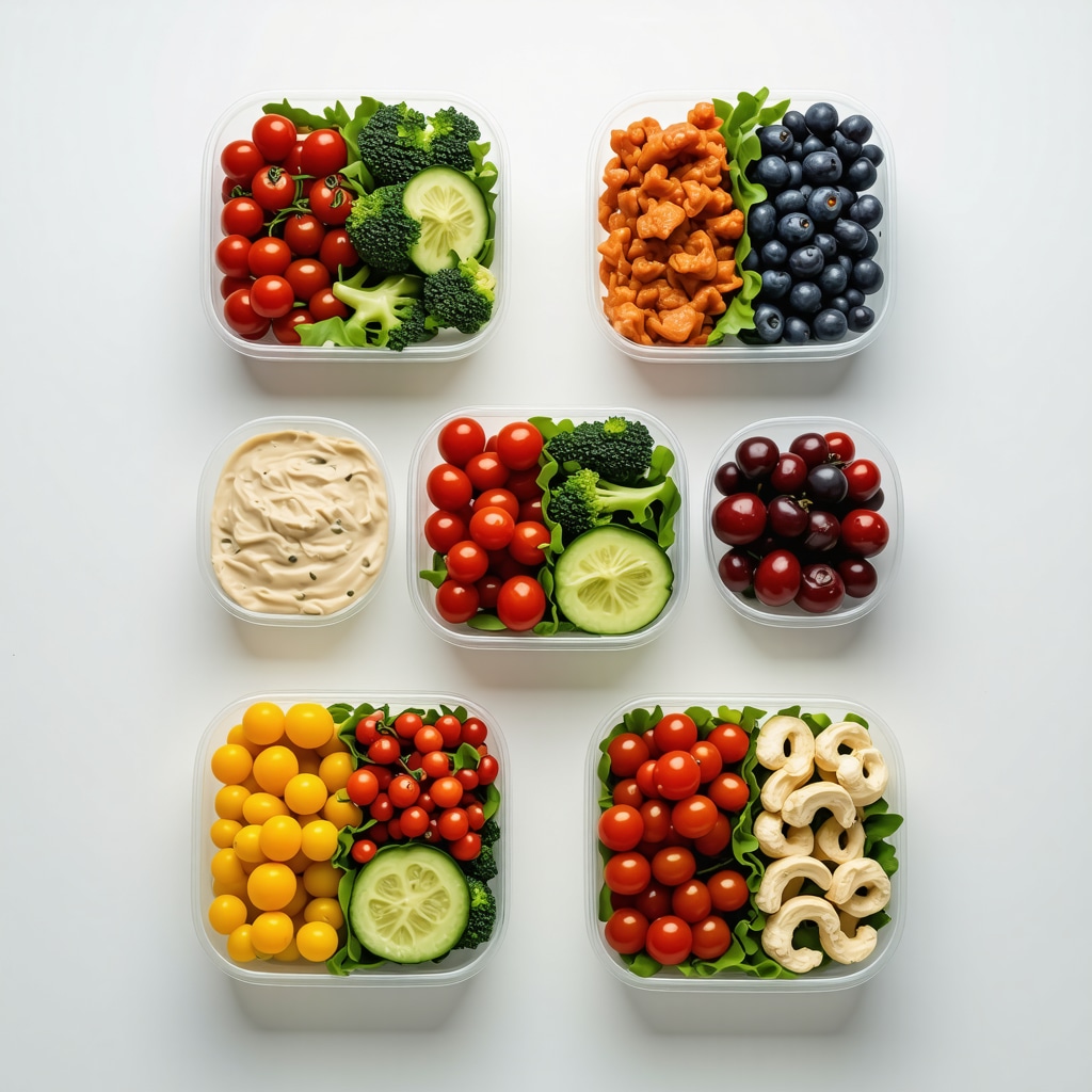 Healthy meal prep with vegetables and proteins for weight management.