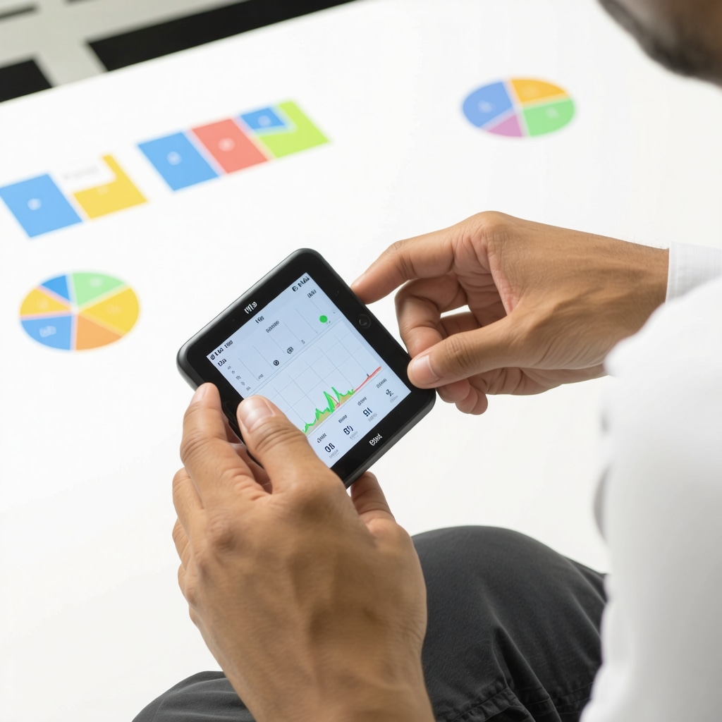 A person analyzing data from a health monitor for tailored weight loss strategies.