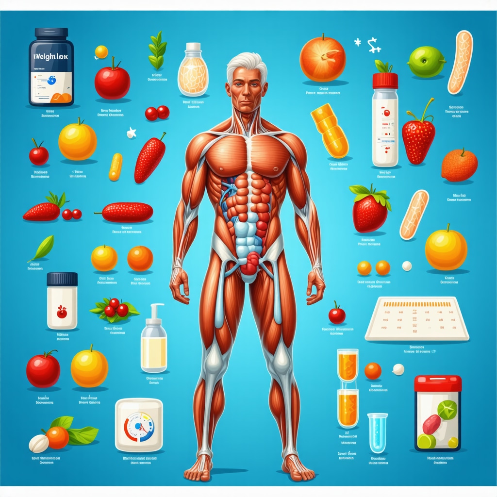 Infographic illustrating personalized weight loss techniques using genetic, hormonal, and lifestyle data for effective fat reduction in 2024