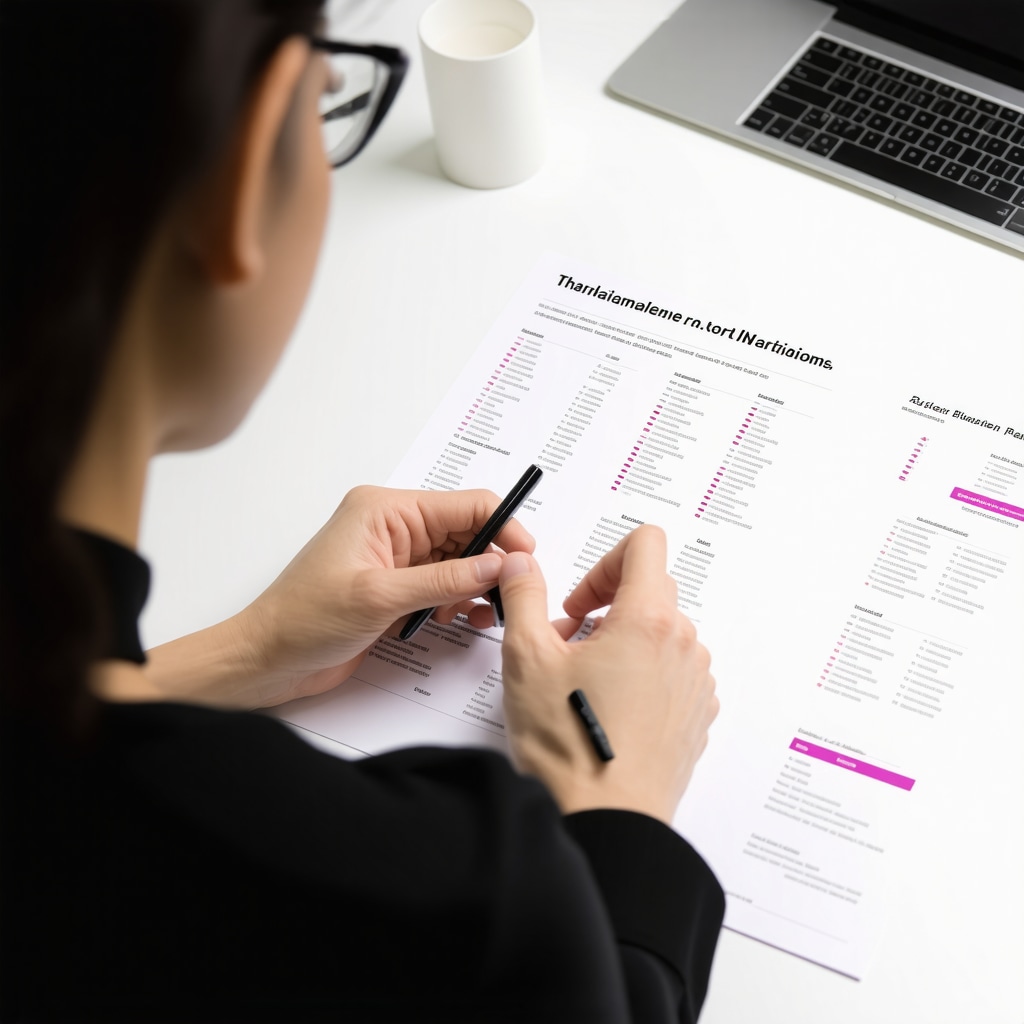 Person analyzing genetic data and nutrition plans on a tablet.