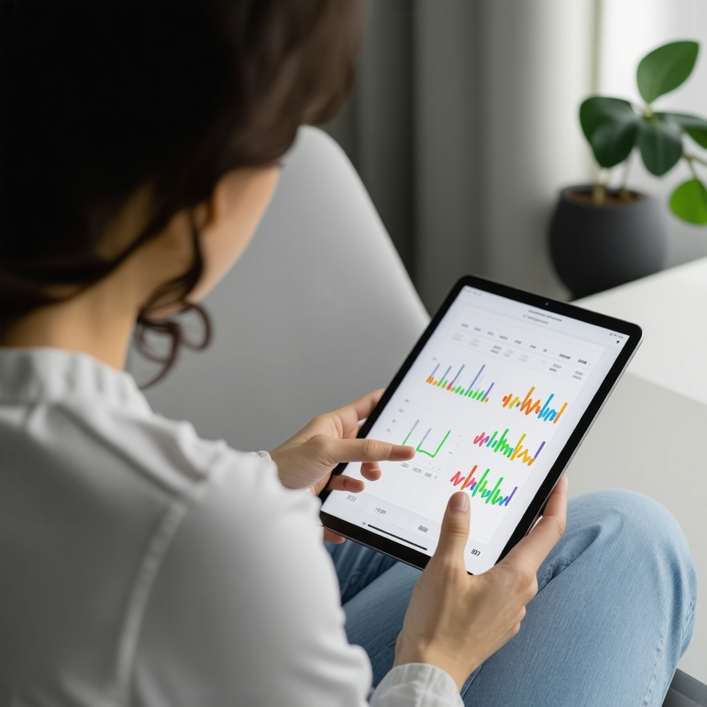 Person analyzing genetic and hormonal charts for customized weight management strategies.