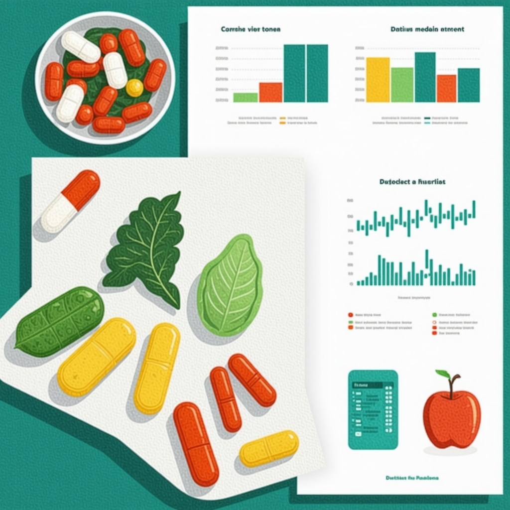 Diagram showing personalized nutrition plan with medication and metabolic data
