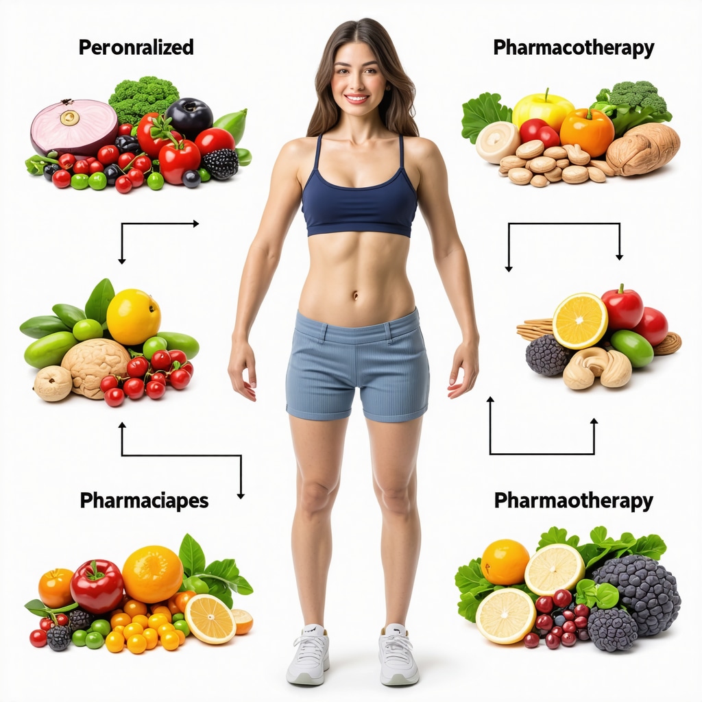 Diagram illustrating how customized diet plans synergize with medication for optimal weight management.