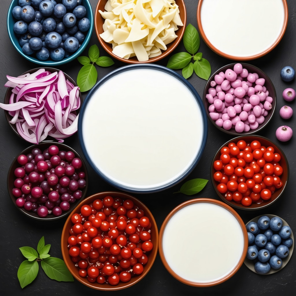 A colorful assortment of probiotic-rich foods including yogurt, sauerkraut, and kefir, highlighting gut microbiome diversity.