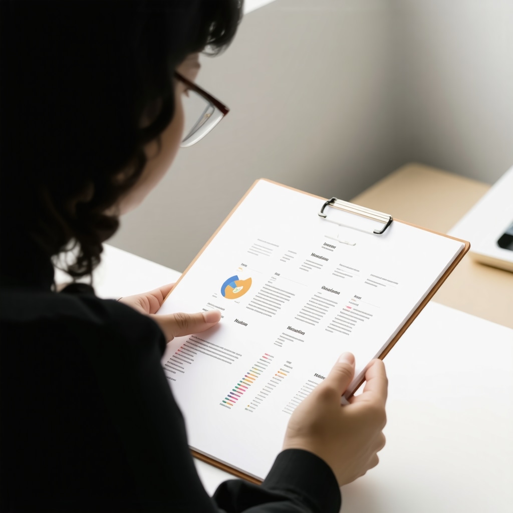 Person analyzing health and nutrition plans for weight management