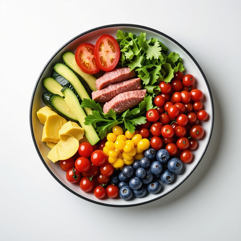 Balanced nutrient-rich meal with timing cues for optimal absorption.