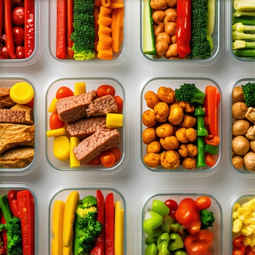 Colorful healthy meal with vegetables, lean protein, and healthy fats for weight loss support