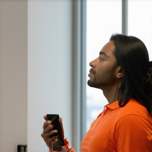 Person analyzing biometric data and practicing mindfulness for personalized weight management.