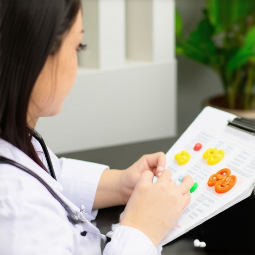 Doctor and patient reviewing personalized diet and medication plan together.