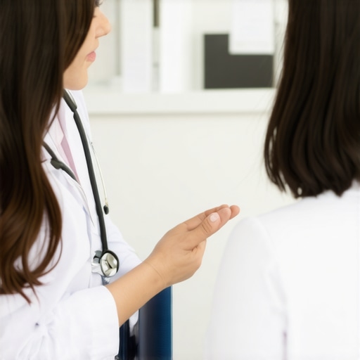Doctor and patient reviewing weight loss medication and diet plan