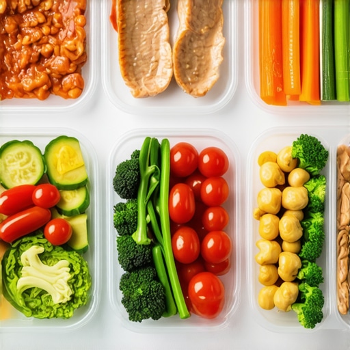 Plate with vegetables, lean chicken, and healthy fats for weight management.