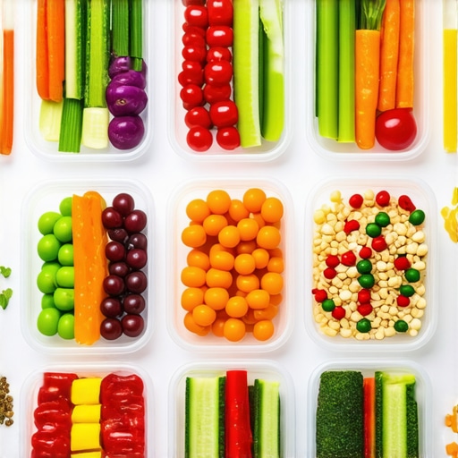 Colorful healthy meal prep with vegetables, proteins, and grains for weight loss.