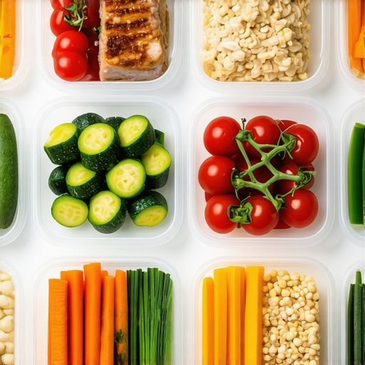 Healthy meal prep with lean proteins, vegetables, and whole grains