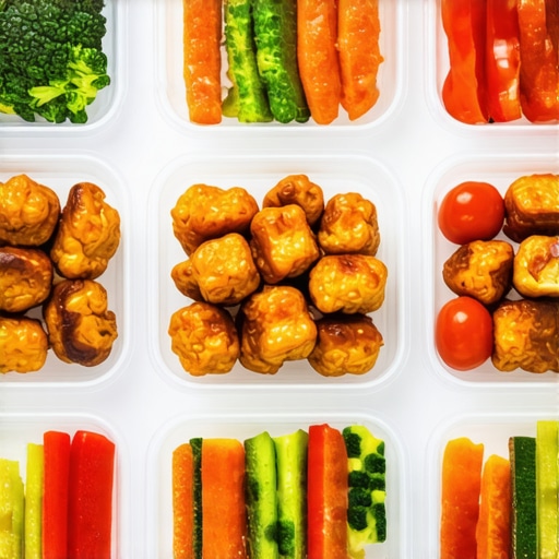 Healthy meal prep with lean proteins and vegetables