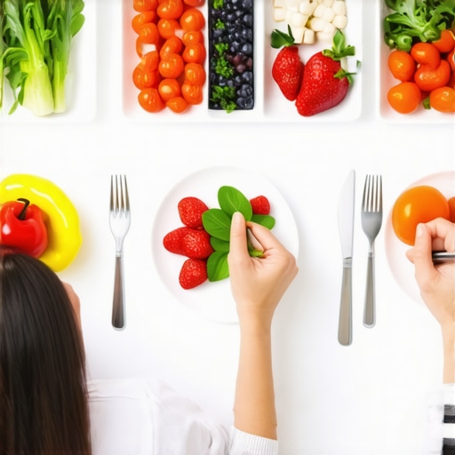 Person planning healthy long-term weight loss meals with a nutritionist