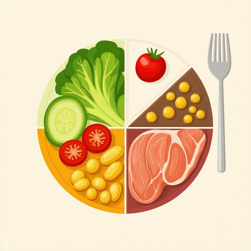 A colorful plate of healthy food including vegetables, fish, and grains promoting metabolic health.