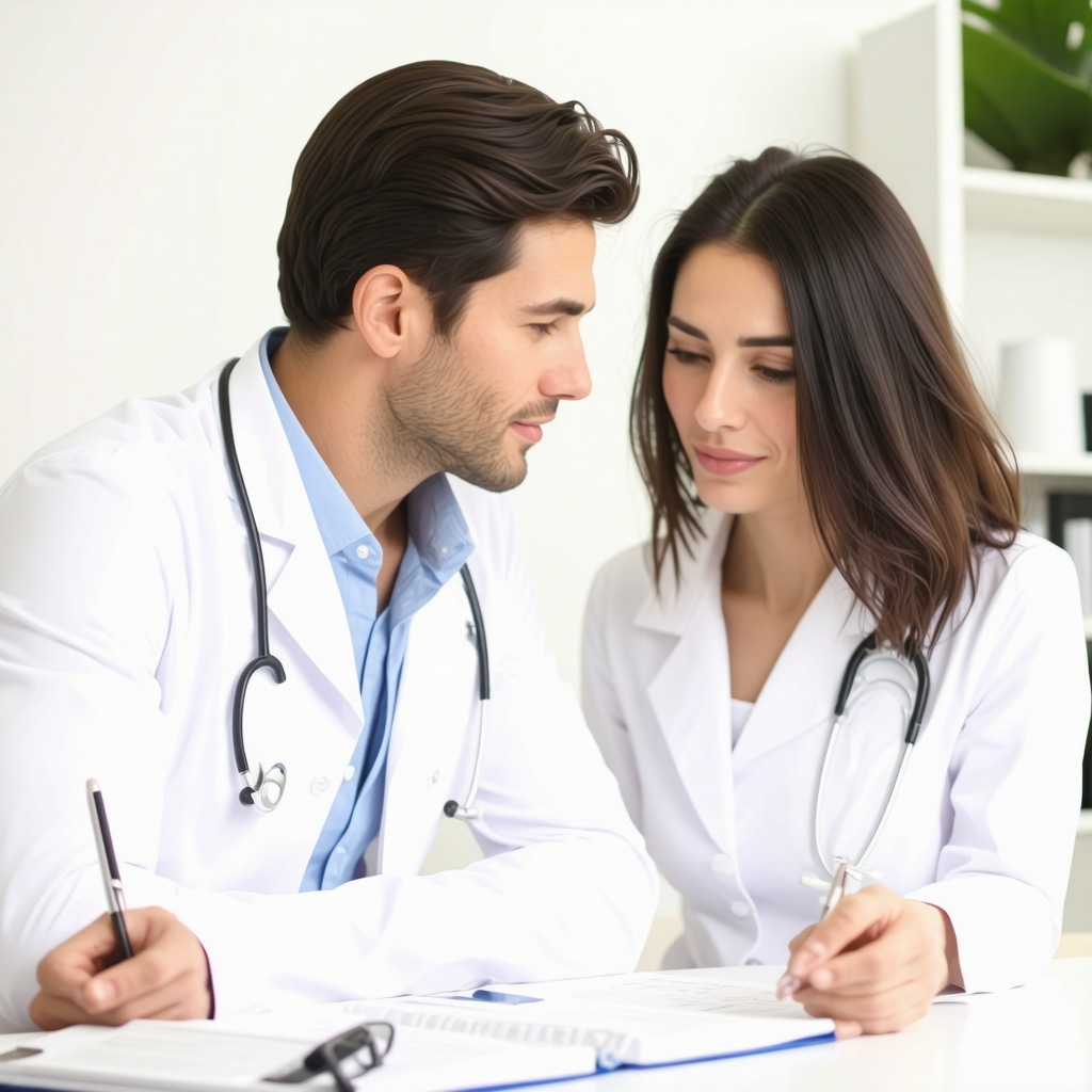 A person discussing personalized health plans with a doctor