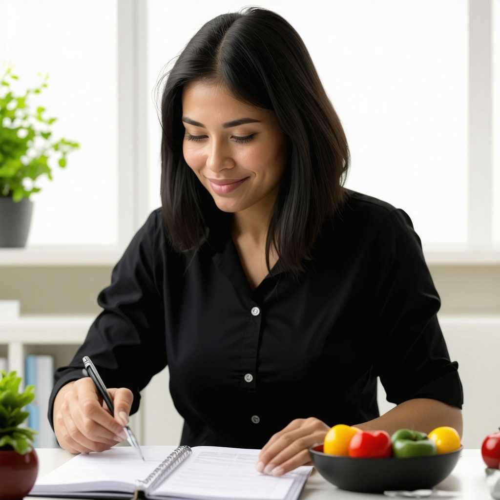 Nutritionist working on a custom diet plan with medical guidance.