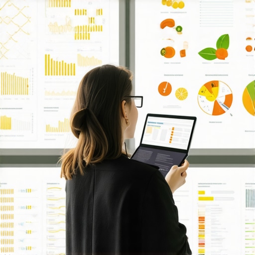 Person analyzing genetic and microbiome data on a tablet, representing advanced personalized weight loss planning