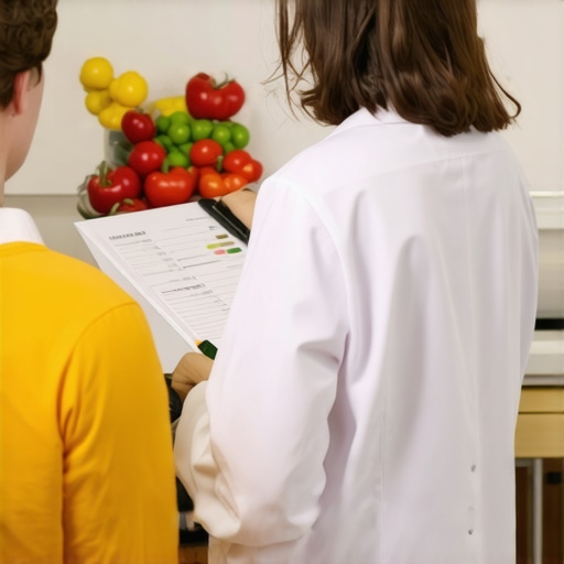 Individual working with a dietitian on a customized weight loss diet plan