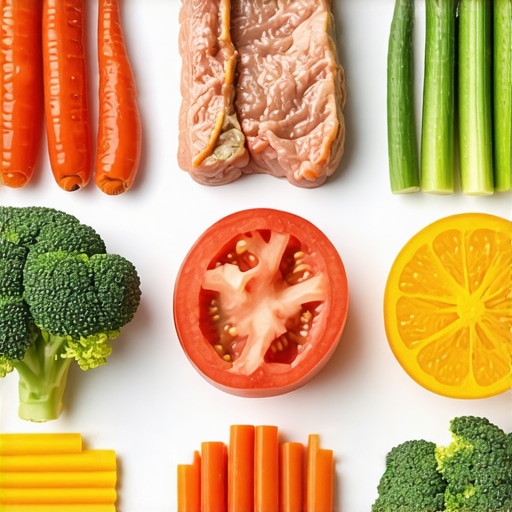 A balanced plate with lean proteins, vegetables, and healthy fats, illustrating tailored nutrition strategies for sustainable weight loss.