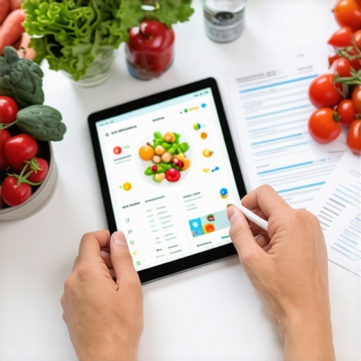 Individual reviewing health data for personalized diet planning.