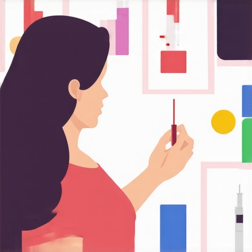 A healthcare professional discussing injection and diet plans with a patient, with visual aids.