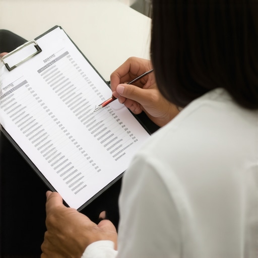 Person analyzing charts and meal plans for tailored weight management