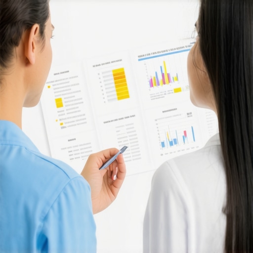 Doctor explaining customized weight loss plan to patient with charts and medications.