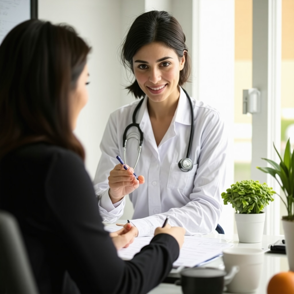 A nutritionist and patient discussing tailored diet strategies for weight management
