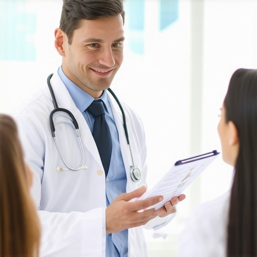Doctor discussing personalized weight loss strategies with a patient, including medication and diet plans.