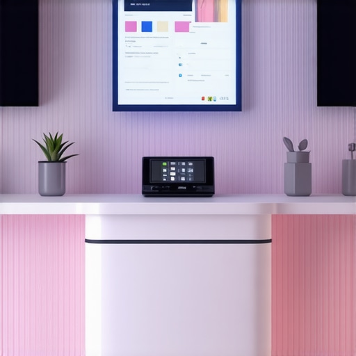 Modern medical consultation room with digital health tools for weight management.